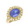 Image 3 : 4.64 ctw Tanzanite & Diamond Ring 18K Yellow Gold