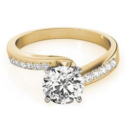 1.4 ctw Certified VS/SI Diamond Bypass Ring 14k Yellow Gold