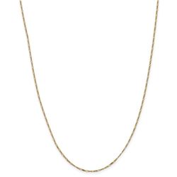 14k Yellow Gold 1.25 mm Flat Figaro Chain - 22 in.
