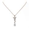 Image 2 : 2.2 ctw Princess Cut Diamond Designer Necklace 18K Rose Gold