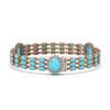 Image 2 : 23.14 ctw Turquoise & Diamond Bracelet 14K Rose Gold