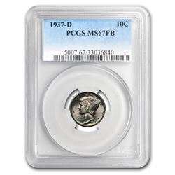1937-D Mercury Dime MS-67 PCGS (FB)
