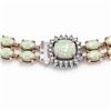 Image 3 : 32.21 ctw Opal & Diamond Necklace 14K Rose Gold
