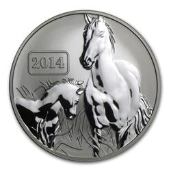 2014 Tokelau 1 oz Silver Lunar Year of the Horse Reverse Proof