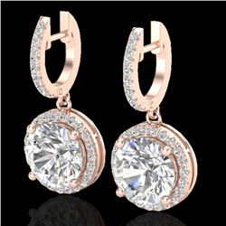 4.50 ctw Micro Pave VS/SI Diamond Certified Designer 14k Rose Gold