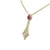 Image 2 : 5.1 ctw Ruby & Diamond Necklace 18K Yellow Gold