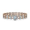 Image 1 : 20.47 ctw Aquamarine & Diamond Bracelet 14K Rose Gold