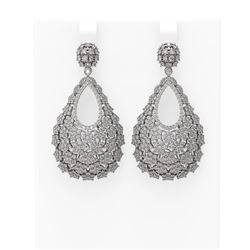 9 ctw Diamond Earrings 18K White Gold