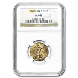 1/4 oz Gold American Eagle MS-69 NGC (Random Year)