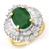 Image 1 : 6.0 ctw Emerald & Diamond Ring 14k Yellow Gold