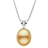 Image 2 : Golden South Sea Drop-Shape Solitaire Pearl Pendant