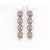 Image 1 : 4.52 ctw Oval Cut Diamond Micro Pave Earrings 18K Rose Gold