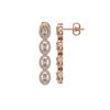 Image 2 : 4.52 ctw Oval Cut Diamond Micro Pave Earrings 18K Rose Gold