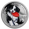 Image 1 : 2018 Tuvalu 1/2 oz Silver Border Collie Proof