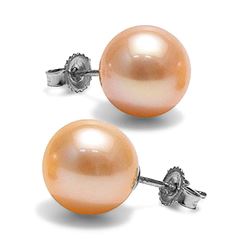Pink Freshwater Pearl Earrings, 9.5-10.0mm