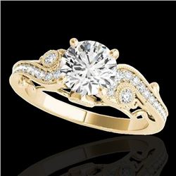 1.25 ctw Certified Diamond Solitaire Antique Ring 10k Yellow Gold