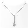 Image 1 : 1.6 ctw Oval Cut Diamond Designer Necklace 18K White Gold
