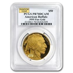 1 oz Proof Gold Buffalo PR-70 PCGS (Random Year)