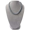 Image 1 : Dark Silver and Green Round Tahitian Pearl Necklace, 18", 8.4-10.9mm, AA+ Quality