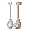 Image 2 : 3.72 ctw Diamond Earrings 18K Rose Gold