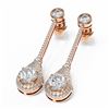 Image 3 : 3.72 ctw Diamond Earrings 18K Rose Gold