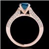 Image 2 : 1.6 ctw SI Certified Fancy Blue Diamond Solitaire Ring 10k Rose Gold