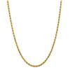 Image 1 : 14k Yellow Gold 4 mm Diamond Cut Rope Chain - 26 in.