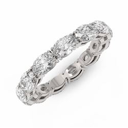 4.29 ctw Oval Cut Diamond Designer Ring 18K White Gold