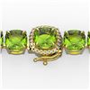 Image 1 : 40 ctw Peridot & Micro Pave Diamond Bracelet 14k Yellow Gold