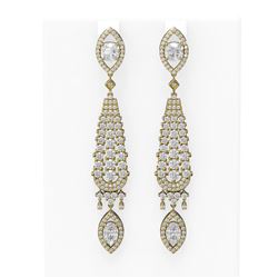 6.5 ctw Diamond Earrings 18K Yellow Gold