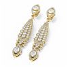 Image 3 : 6.5 ctw Diamond Earrings 18K Yellow Gold