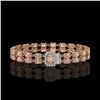 Image 1 : 16.35 ctw Morganite & Diamond Bracelet 14K Rose Gold