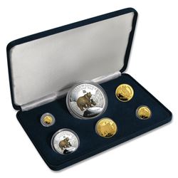 1996 Cook Islands 6-Piece Gold & Silver Proof Set (Grizzly Bear)