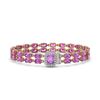 Image 1 : 13.83 ctw Amethyst & Diamond Bracelet 14K Rose Gold