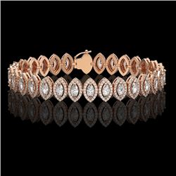 11.13 ctw Marquise Cut Diamond Micro Pave Bracelet 18K Rose Gold