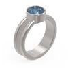 Image 1 : 1.5 ctw Intense Blue Diamond Ring 18K White Gold