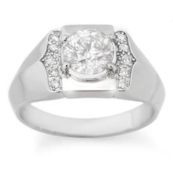 1.65 ctw Certified VS/SI Diamond Men's Ring 10k White Gold