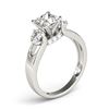 Image 3 : 1.35 ctw VS/SI Princess Cut Diamond 3 Stone Ring 18k White Gold