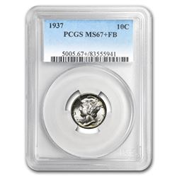 1937 Mercury Dime MS-67+ PCGS (FB)