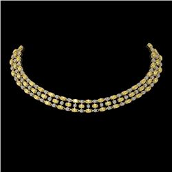 51.17 ctw Fancy Citrine & Diamond Necklace 10K Yellow Gold