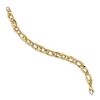 Image 2 : 14k Yellow Gold Textured Double Curb Link Bracelet - 7.5 in.