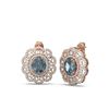 Image 2 : 11.21 ctw Blue Topaz & Diamond Earrings 18K Rose Gold