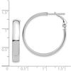 Image 2 : 14k White Gold Omega Back Hoop Earrings - 5x29 mm