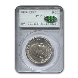 1927 Vermont Sesquicentennial Half Dollar MS-63 PCGS CAC