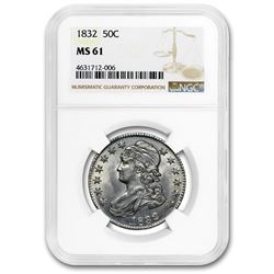 1832 Capped Bust Half Dollar MS-61 NGC (Small Letters)