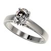 Image 1 : 1.25 ctw Certified VS/SI Quality Oval Diamond Ring 10k White Gold