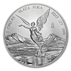 2017 Mexico 5 oz Silver Libertad BU