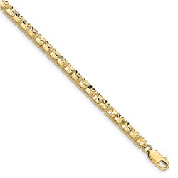 14k Yellow Gold Diamond-Cut Bracelet - 7.25 in.