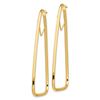 Image 2 : 14k Yellow Gold Polished Triangle Hoop Earrings
