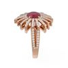 Image 2 : 3.35 ctw Ruby & Diamond Ring 18K Rose Gold